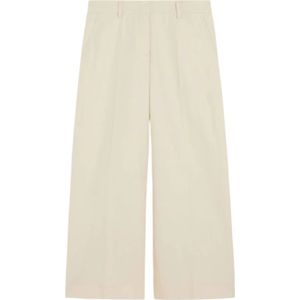 Weekend Max Mara, Dames, Broeken, Beige, Maat: M Katoen,