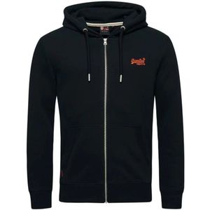 Superdry, Heren, Sweatshirts & Hoodies, Blauw, Maat: 2XL Katoen,