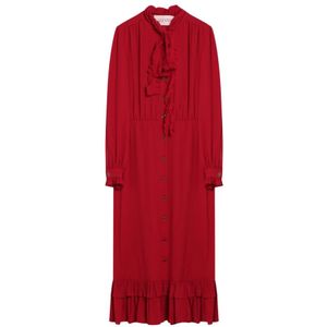 Valentino, Dames, Jurken, Rood, Maat: M Zijde,