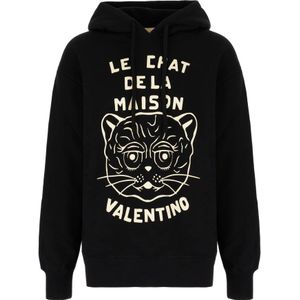 Valentino Garavani, Heren, Sweatshirts & Hoodies, Zwart, Maat: M Katoen,