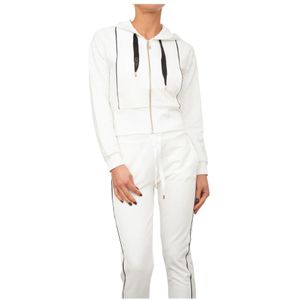 Liu Jo, Dames, Sweatshirts & Hoodies, Wit, Maat: XS Viscose,