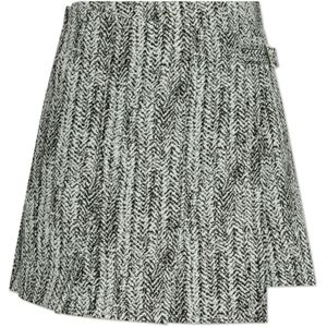 Ganni, Dames, Rokken, Grijs, Maat: XS Katoen,