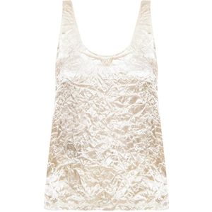 Lanvin Satijnen tanktop , Beige , Dames , Maat: S