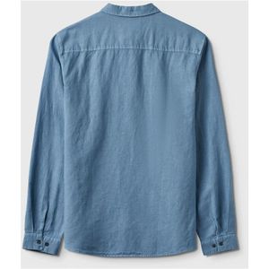 Gabba - Blauwe Schaduw Linnen Overhemd Lange Mouw - Blauw - Linnen