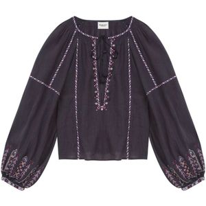 Isabel Marant, Dames, Blouses & Shirts, Paars, Maat: S