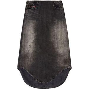 Diesel, Dames, Rokken, Zwart, Maat: W26 Denim,