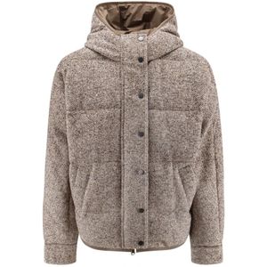 Brunello Cucinelli, Dames, Jassen, Beige, Maat: S Zijde,