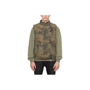 Represent Gewatteerd Nylon Vest , Green , Heren , Maat: L