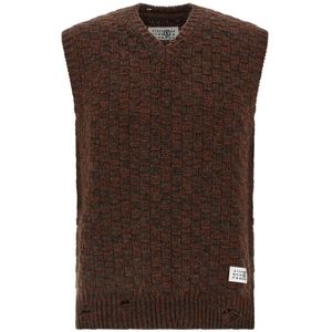 MM6 Maison Margiela, Heren, Truien, Bruin, Maat: L