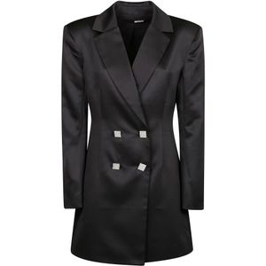 Rotate Birger Christensen, Dames, Jurken, Grijs, Maat: S Satijn,