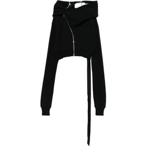 Rick Owens, Heren, Sweatshirts & Hoodies, Zwart, Maat: L
