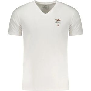 Aeronautica Militare, Heren, Tops, Wit, Maat: M Katoen,