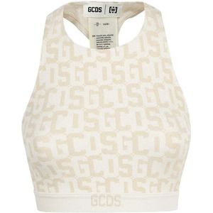 Gcds, Dames, Tops, Beige, Maat: XS Polyamide,
