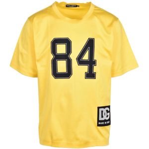 Dolce & Gabbana, Heren, Tops, Geel, Maat: S Katoen,