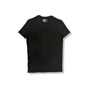 Dsquared2 Heren Katoenen T-Hemden Collectie , Black , Heren , Maat: 2XL