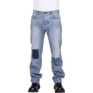Moschino, Heren, Jeans, Blauw, Maat: M Denim,