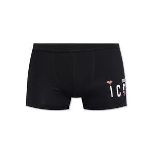 Dsquared2 Boxershorts met logo , Black , Heren , Maat: S