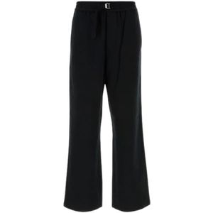 Ami Paris, Heren, Broeken, Zwart, Maat: L Katoen,