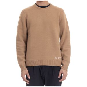 A.p.c., Heren, Truien, Bruin, Maat: XL Wol,