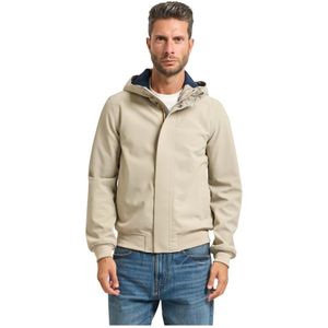 K-Way, Heren, Jassen, Beige, Maat: M Nylon,
