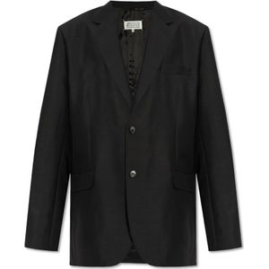 Maison Margiela, Heren, Jassen, Zwart, Maat: M Wol,