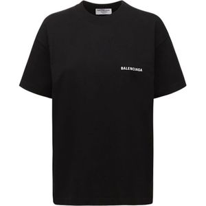 Balenciaga, Heren, Tops, Zwart, Maat: 2XS Katoen,