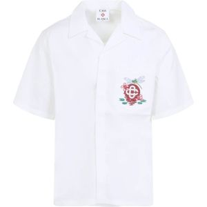 Casablanca, Heren, Overhemden, Wit, Maat: S Katoen,