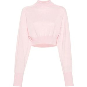 Sportmax, Dames, Truien, Roze, Maat: S Wol,