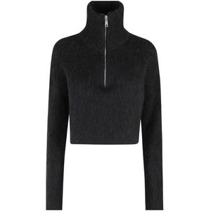 Sportmax, Dames, Truien, Zwart, Maat: XS Polyamide,