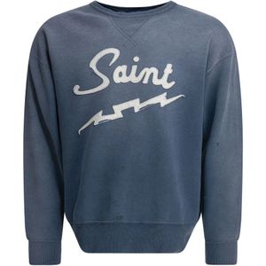 ©Saint M××××××, Heren, Sweatshirts & Hoodies, Blauw, Maat: XL Katoen,