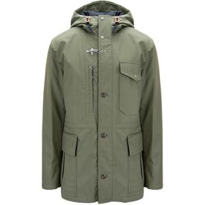 Fay, Heren, Mantels, Groen, Maat: L Katoen,