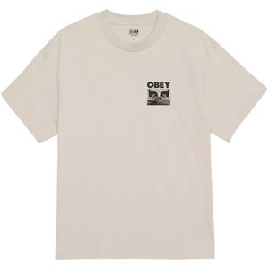 Obey, Heren, Tops, Bruin, Maat: S Katoen,