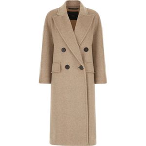 Max Mara, Dames, Mantels, Beige, Maat: S Zijde,