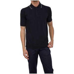 Peserico, Heren, Tops, Blauw, Maat: 3XL Katoen,