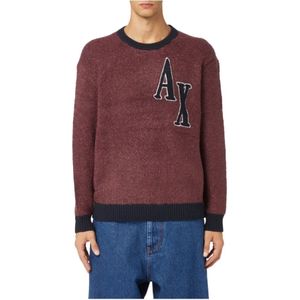 Armani Exchange, Heren, Truien, Rood, Maat: L Wol,