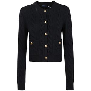 Ralph Lauren, Dames, Truien, Zwart, Maat: L Wol,