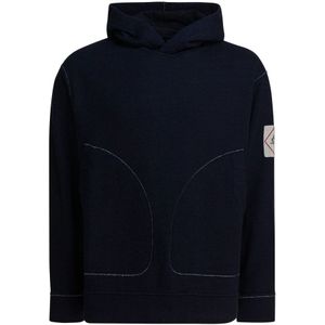 C.p. Company - Navy Blue Logo Patch Hoodie - Katoen - Heren