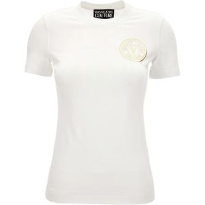 Versace Jeans Couture - T-shirt - Wit - Met Bedrukt Logo
