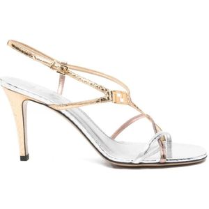 Fendi, Dames, Schoenen, Grijs, Maat: 41 EU Leer,