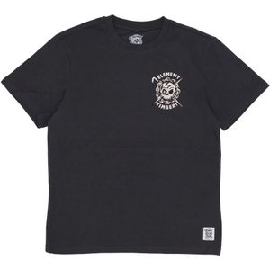 Element, Heren, Tops, Zwart, Maat: XS Katoen,