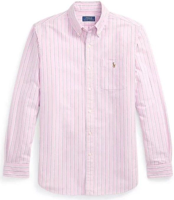 POLO RALPH LAUREN - Gestreept Hemd - Roze - Katoen