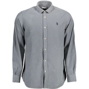 U.s. Polo Assn., Heren, Overhemden, Grijs, Maat: 2XL Katoen,
