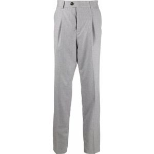 Brunello Cucinelli, Heren, Broeken, Grijs, Maat: M Wol,