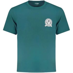 Wrangler - Logo Tee - T-shirt - Groen - Korte Mouwen