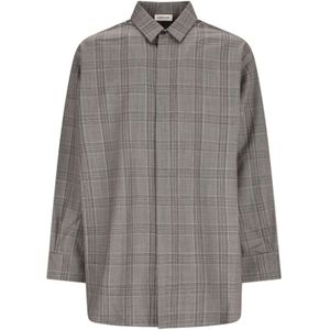 Fear Of God, Heren, Overhemden, Grijs, Maat: M Wol,