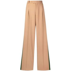 Gucci, Dames, Broeken, Beige, Maat: M Wol,