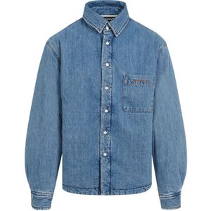Jacquemus, Heren, Overhemden, Blauw, Maat: M Katoen,