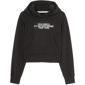 Palm Angels, Dames, Sweatshirts & Hoodies, Zwart, Maat: XS Katoen,