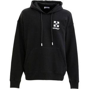 Off White, Heren, Sweatshirts & Hoodies, Zwart, Maat: L