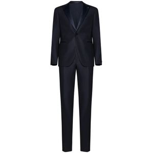 Tagliatore, Heren, Pakken, Blauw, Maat: XL Wol,